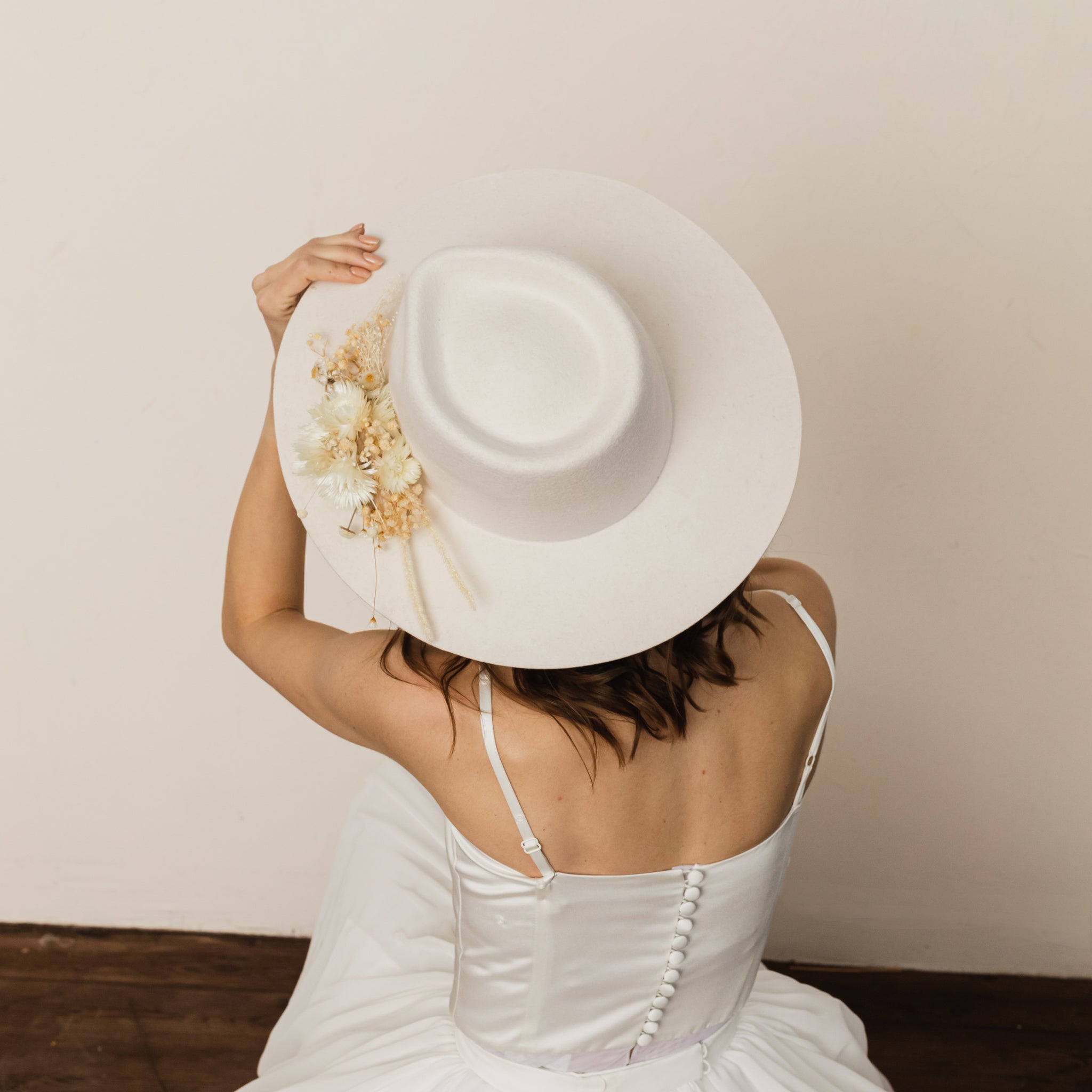 Wool Bridal Hat - Dawn