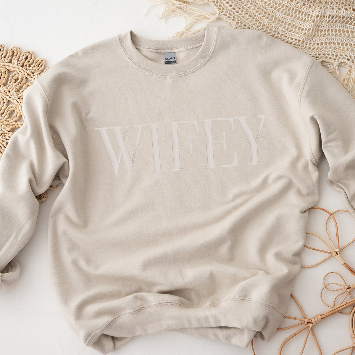 Embroidered WIFEY Sweatshirt
