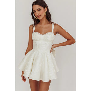 Sleeveless Jacquard Romper