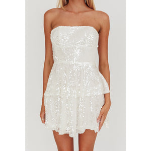 Sequin Tiered Mini Dress