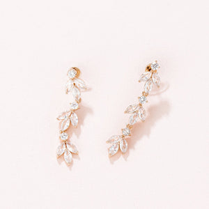 Flora CZ drop earrings