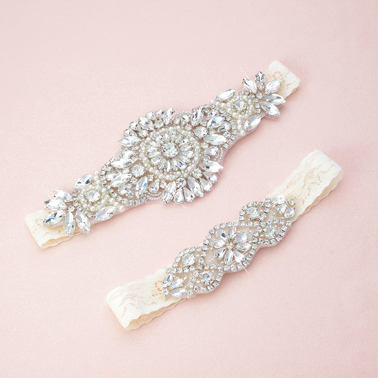 Ophelia Crystal and Lace Garter Set 4XL (16-18) Ophelia Crystal and Lace Garter Set 4XL (16-18)