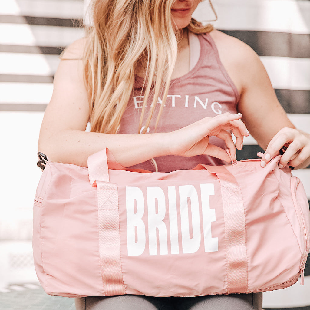 Pink BRIDE gym bag