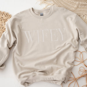 Embroidered WIFEY Sweatshirt